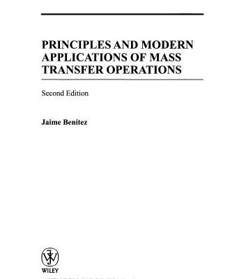 خرید و دانلود نسخه کامل کتاب Principles and Modern Applications of Mass Transfer Operations, Second Edition