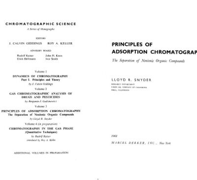 خرید و دانلود نسخه کامل کتاب PRINCIPLES OF  ADSORPTION CHROMATOGRAPHY
