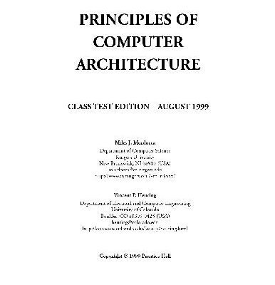 خرید و دانلود نسخه کامل کتاب Principles of computer architecture