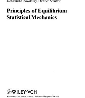 خرید و دانلود نسخه کامل کتاب Principles of Equilibrium Statistical Mechanics