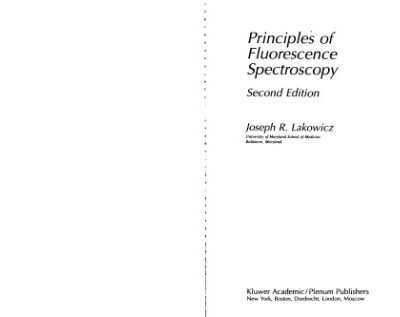 خرید و دانلود نسخه کامل کتاب Principles of Fluorescence Spectroscopy