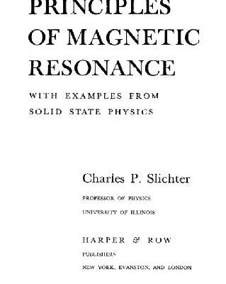 خرید و دانلود نسخه کامل کتاب Principles of magnetic resonance. With examples from solid state physics