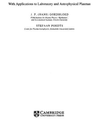 خرید و دانلود نسخه کامل کتاب Principles of Magnetohydrodynamics: With Applications to Laboratory and Astrophysical Plasmas