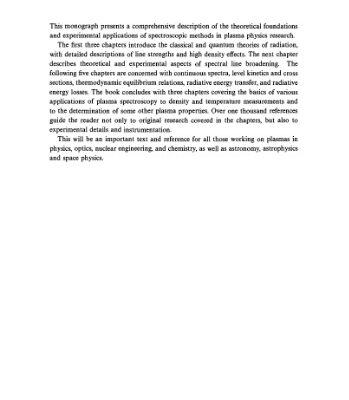 خرید و دانلود نسخه کامل کتاب Principles of plasma spectroscopy