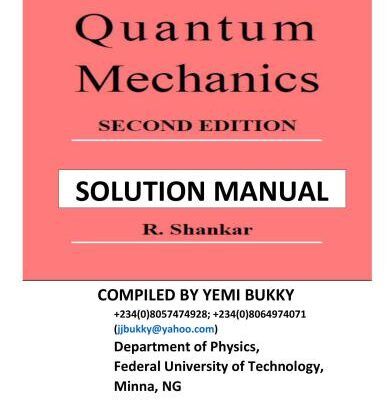 خرید و دانلود نسخه کامل کتاب Principles Of Quantum Mechanics. Solutions Manual