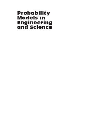 خرید و دانلود نسخه کامل کتاب Probability Models in Engineering and Science