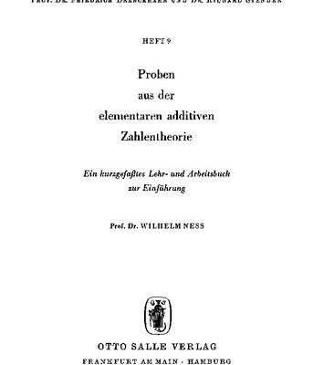 خرید و دانلود نسخه کامل کتاب Proben aus der elementaren additiven Zahlentheorie