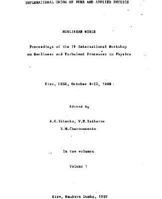 خرید و دانلود نسخه کامل کتاب Proc. IV Workshop on Nonlinear and Turbulent Processes in Physics