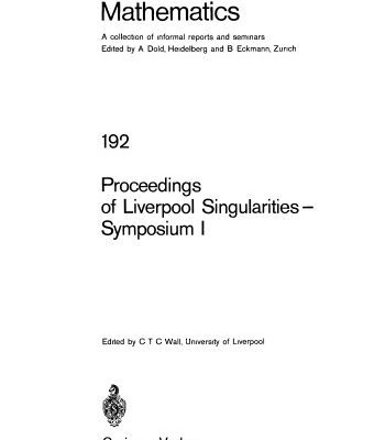 خرید و دانلود نسخه کامل کتاب Proceedings of Liverpool Singularities – Symposium I