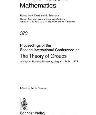 خرید و دانلود نسخه کامل کتاب Proceedings Of The Second International Conference On The Theory Of Groups