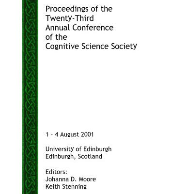 خرید و دانلود نسخه کامل کتاب Proceedings of the Twenty-Third Annual Conference of the Cognitive Science Society