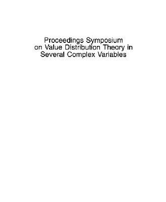 خرید و دانلود نسخه کامل کتاب Proceedings symposium on value distribution theory in several complex variables