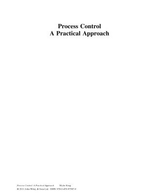 خرید و دانلود نسخه کامل کتاب Process Control: A Practical Approach