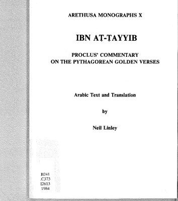خرید و دانلود نسخه کامل کتاب Proclus’ Commentary on the Pythagorean Golden Verses