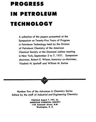 خرید و دانلود نسخه کامل کتاب Progress in Petroleum Technology (Advances in Chemistry Series 005)