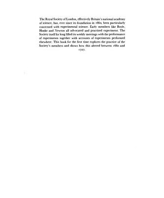 خرید و دانلود نسخه کامل کتاب Promoting Experimental Learning: Experiment and the Royal Society, 1660-1727