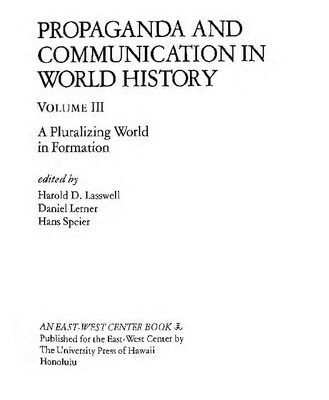 خرید و دانلود نسخه کامل کتاب Propaganda and Communication in World History vol. III