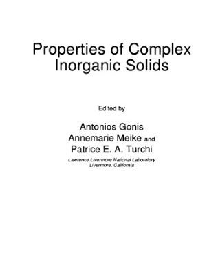 خرید و دانلود نسخه کامل کتاب Properties of complex inorganic solids
