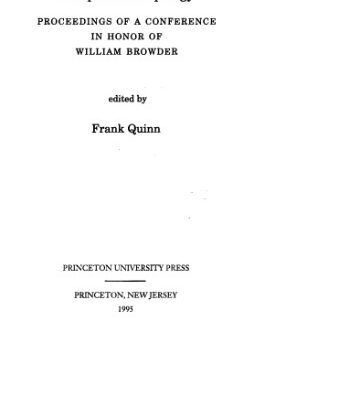 خرید و دانلود نسخه کامل کتاب Prospects in topology: proceedings of a conference in honor of William Browder