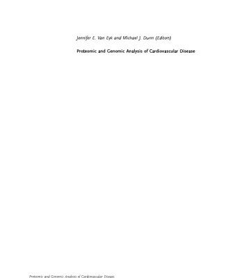 خرید و دانلود نسخه کامل کتاب Proteomic and Genomic Analysis of Cardiovascular Disease