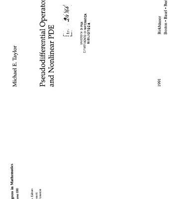 خرید و دانلود نسخه کامل کتاب Pseudodifferential operators and nonlinear PDE