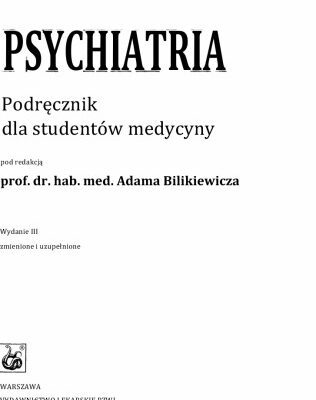 خرید و دانلود نسخه کامل کتاب Psychiatria. Podręcznik dla studentów medycyny