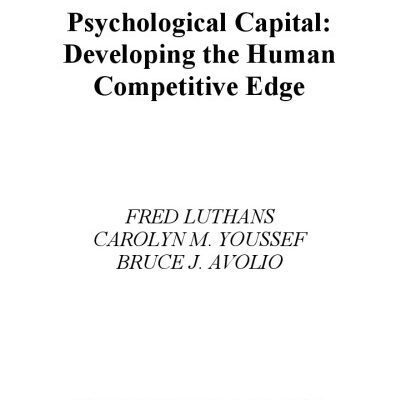 خرید و دانلود نسخه کامل کتاب Psychological Capital: Developing the Human Competitive Edge