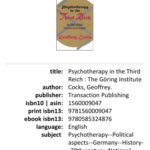 خرید و دانلود نسخه کامل کتاب Psychotherapy in the Third Reich