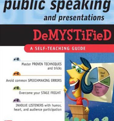 خرید و دانلود نسخه کامل کتاب Public speaking and presentations demystified