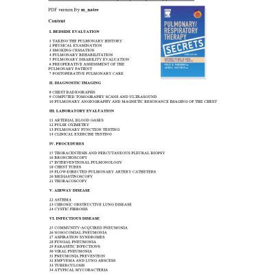 خرید و دانلود نسخه کامل کتاب Pulmonary Respiratory Therapy Secrets