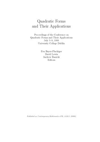 خرید و دانلود نسخه کامل کتاب Quadratic forms and their applications: proceedings of the Conference on Quadratic Forms and Their Applications, July 5-9, 1999, University College Dublin_68cf031fb2a09.jpeg خرید و دانلود نسخه کامل کتاب Quadratic forms and their applications: proceedings of the Conference on Quadratic Forms and Their Applications, July 5-9, 1999, University College Dublin