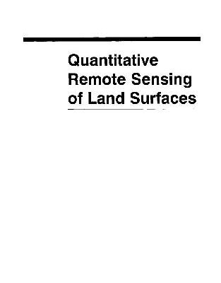 خرید و دانلود نسخه کامل کتاب Quantitative Remote Sensing of Land Surfaces