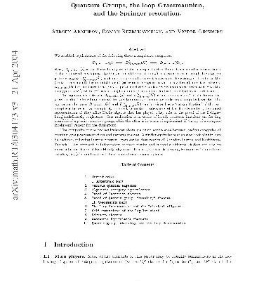 خرید و دانلود نسخه کامل کتاب Quantum Groups The Loop Grassmannian And The Resolution