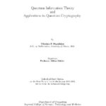 خرید و دانلود نسخه کامل کتاب Quantum Information Theory and Applications to Quantum Cryptography