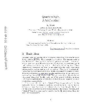 خرید و دانلود نسخه کامل کتاب Quantum logic. A brief outline