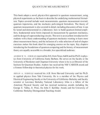 خرید و دانلود نسخه کامل کتاب Quantum Measurement: Theory and Practice