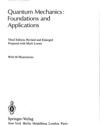 خرید و دانلود نسخه کامل کتاب Quantum Mechanics : Foundations and Applications