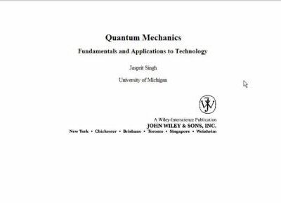 خرید و دانلود نسخه کامل کتاب Quantum Mechanics – Fundamentals and Applications to Technology
