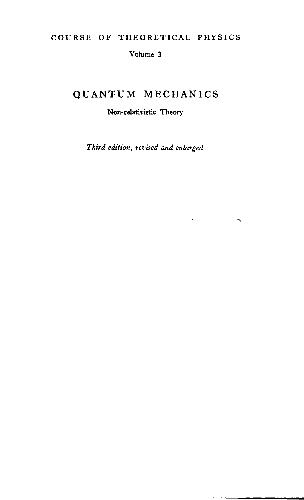 خرید و دانلود نسخه کامل کتاب Quantum mechanics. non-relativistic theory_68be9bc4d4e51.jpeg خرید و دانلود نسخه کامل کتاب Quantum mechanics. non-relativistic theory