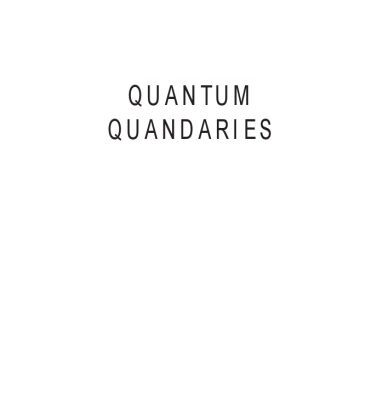 خرید و دانلود نسخه کامل کتاب Quantum Quandaries