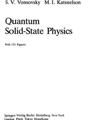 خرید و دانلود نسخه کامل کتاب Quantum Solid-State Physics