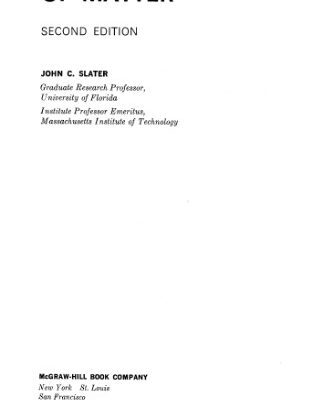 خرید و دانلود نسخه کامل کتاب Quantum Theory Of Matter