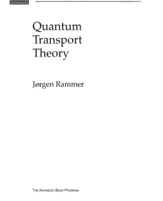 خرید و دانلود نسخه کامل کتاب Quantum Transport Theory