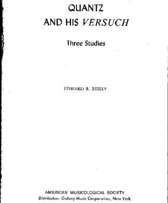 خرید و دانلود نسخه کامل کتاب Quantz and His Versuch: Three Studies