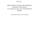 خرید و دانلود نسخه کامل کتاب ¿Qué explica la evolución del rendimiento académico universitario? Un estudio de caso en la Universidad del Pacífico