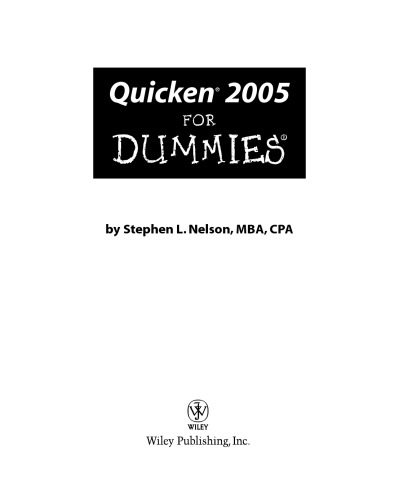 خرید و دانلود نسخه کامل کتاب Quicken 2005 for Dummies