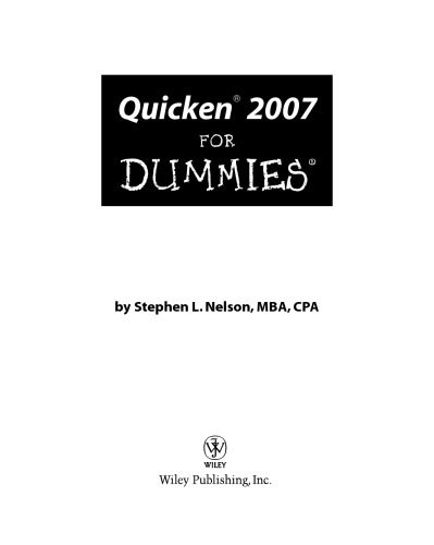 خرید و دانلود نسخه کامل کتاب Quicken 2007 For Dummies