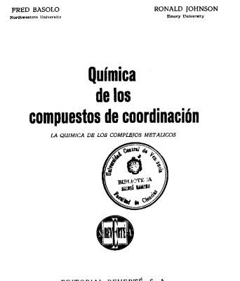 خرید و دانلود نسخه کامل کتاب Quimica de los Compuestos de Coordinación