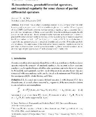 خرید و دانلود نسخه کامل کتاب R-boundedness, pseudodifferential operators, and maximal regularity for some classes of partial differential operators
