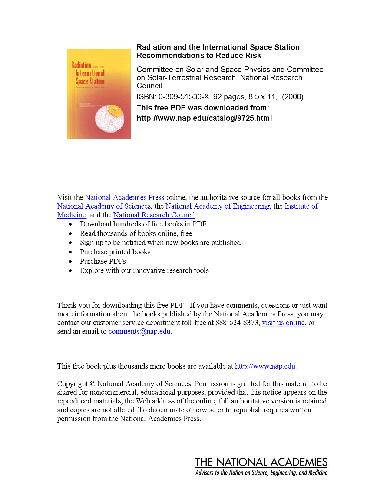 خرید و دانلود نسخه کامل کتاب Radiation and the International Space Station: Recommendations to Reduce Risk_68bdad762a372.jpeg خرید و دانلود نسخه کامل کتاب Radiation and the International Space Station: Recommendations to Reduce Risk